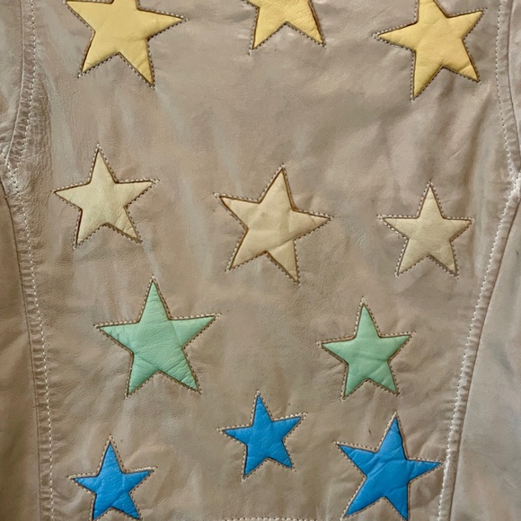 Mauritius Christy Star leather jacket in Rainbow - Picture 8 of 8